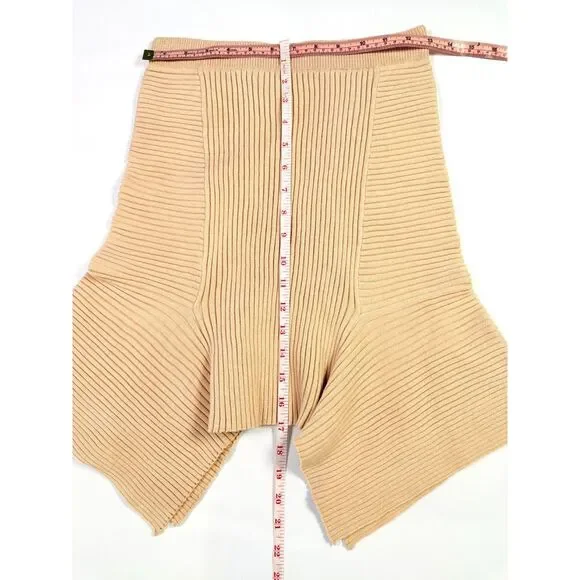 Designers Remix Womens XS Ribly Flared Knit Mini Skirt Powder Nude Scandigirl - Picture 8 of 9